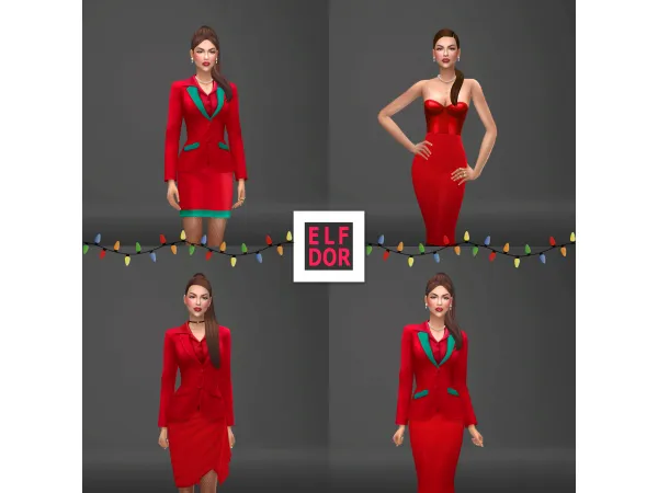 Alpha 2022 Christmas Party Set - The Sims 4 Custom Content
