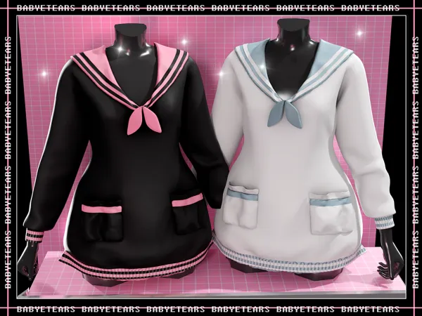 Alpha Sailor school sweatshirt Babyetears by babyetears - The Sims 4 Custom Content