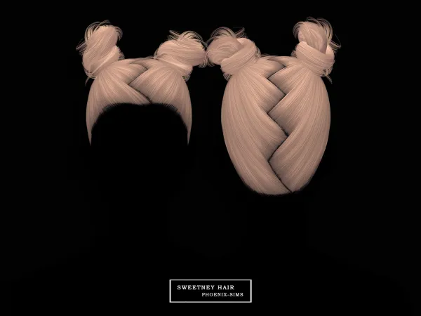 Alpha Sweetney Hair by phoenixsims4 - The Sims 4 Custom Content