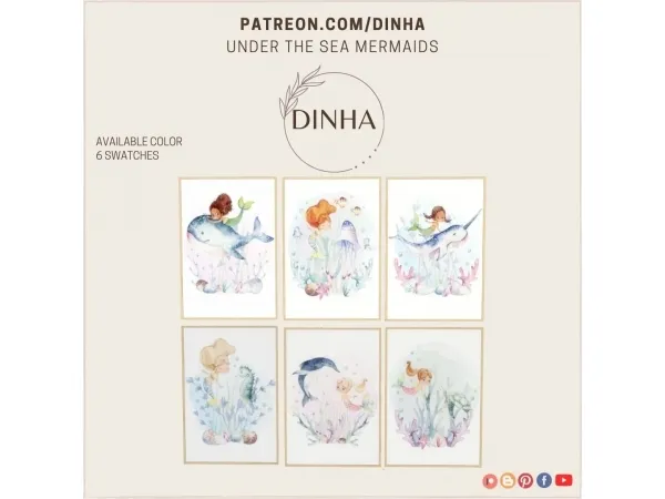 Alpha Under the Sea Mermaids by dinhagamer - The Sims 4 Custom Content