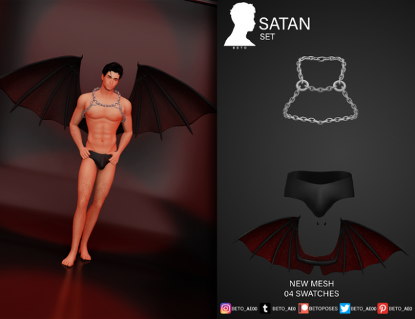 Alpha Satan Set V1 by simsfinds - The Sims 4 Custom Content