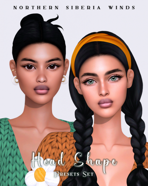 Mix ✩ HEAD SHAPE PRESETS SET ✩ by simsfinds - The Sims 4 custom content