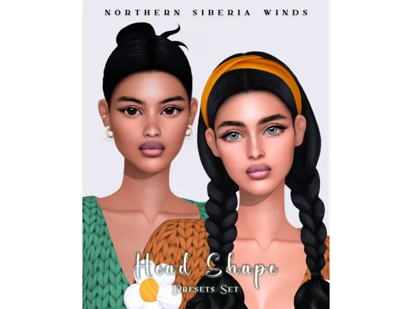 Mix ✩ HEAD SHAPE PRESETS SET ✩ by northernsiberiawinds - The Sims 4 custom content