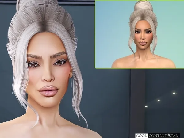Alpha Kim Kardashian Sim Model + eyes by cool_content_star - The Sims 4 custom content
