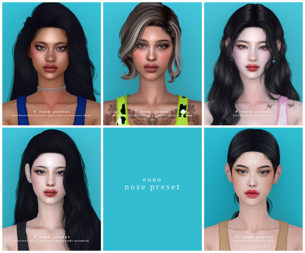 Alpha nose preset 610 by euno - The Sims 4 Custom Content