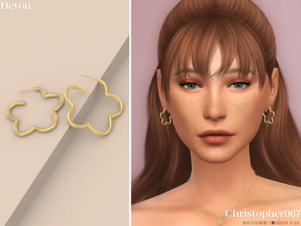 Mix DEVON EARRINGS by simsfinds - The Sims 4 Custom Content