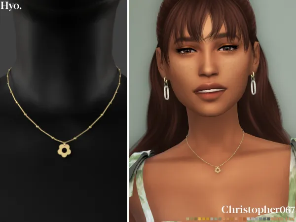 Mix HYO NECKLACE by simsfinds - The Sims 4 Custom Content