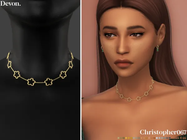 Mix DEVON NECKLACE by simsfinds - The Sims 4 Custom Content