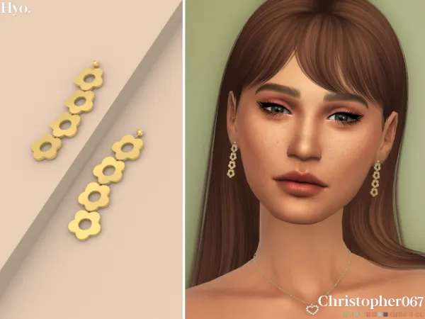 Mix HYO EARRINGS - The Sims 4 Custom Content