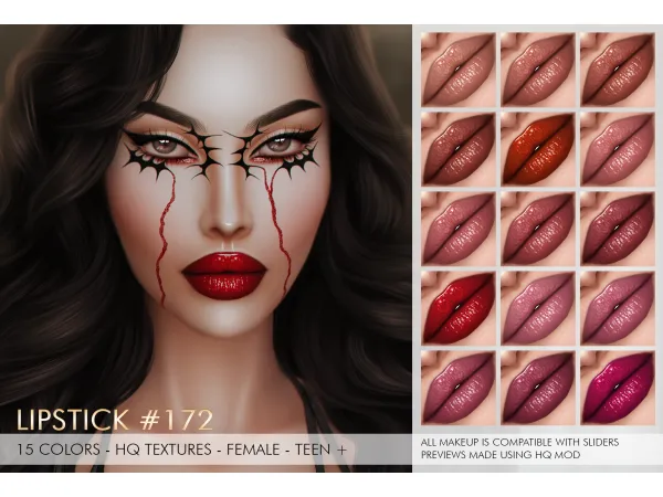 Alpha LIPSTICK 172 - The Sims 4 Custom Content