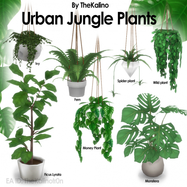 Maxis Match kalino thesims Urban Jungle Plants by simsfinds - The Sims 4 Custom Content