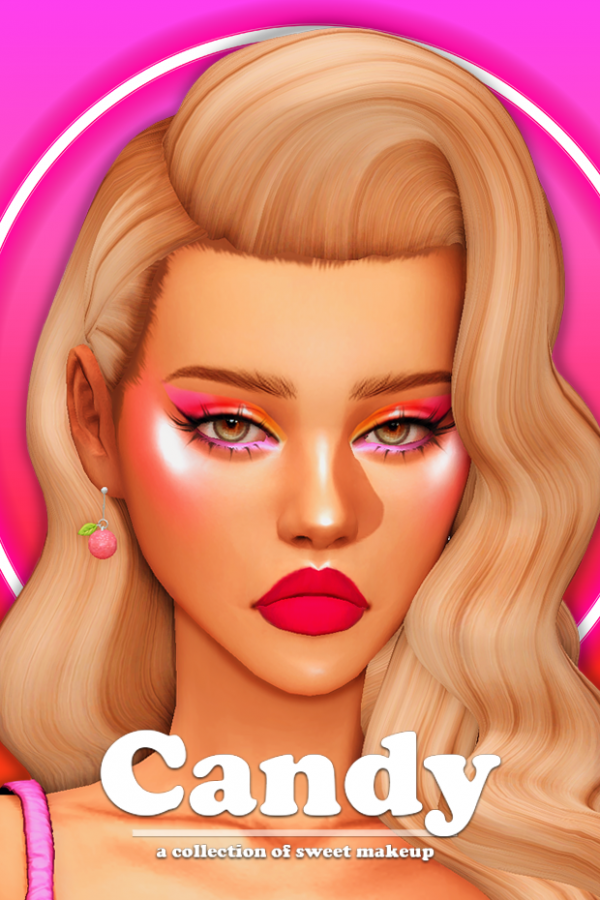 Maxis Match CANDY a collection of sweet makeup by simsfinds - The Sims 4 Custom Content