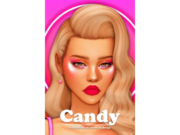 Maxis Match CANDY a collection of sweet makeup by Lady Simmer - The Sims 4 Custom Content