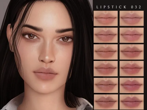 Alpha Lipstick 032 by Lutessasims - The Sims 4 Custom Content