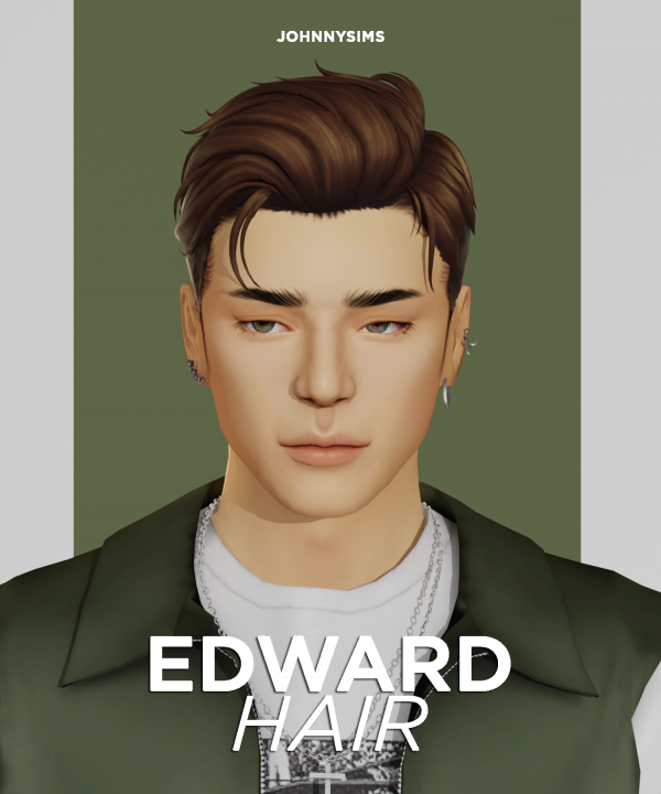 Maxis Match Edward Hair by simsfinds - The Sims 4 Custom Content