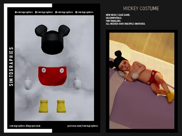 Alpha Mickey Costume - The Sims 4 Custom Content