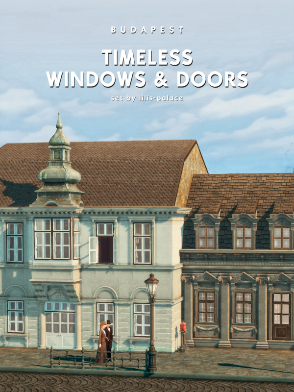 Maxis Match BUDAPEST Timeless Windows Doors by simsfinds - The Sims 4 Custom Content