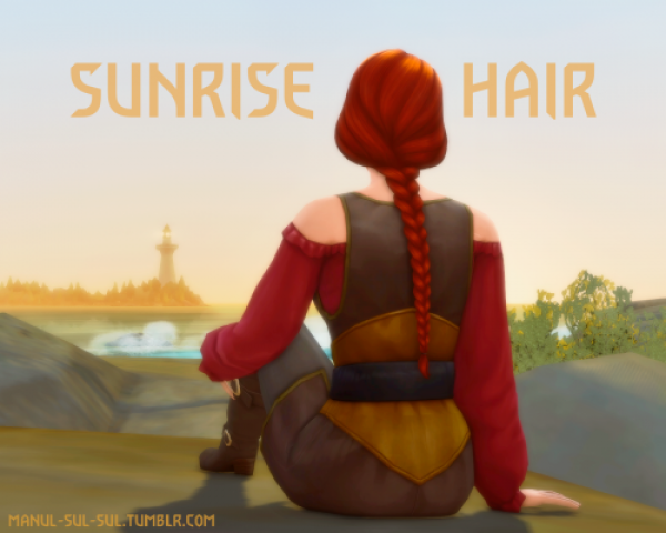 Maxis Match SUNRISE HAIR by simsfinds - The Sims 4 Custom Content