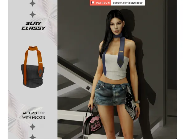 Alpha SC146 AUTUMN TOP by slayclassy - The Sims 4 Custom Content