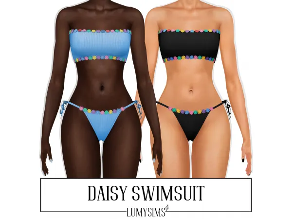 Alpha DAISY SWIMSUIT by lumysims - The Sims 4 Custom Content
