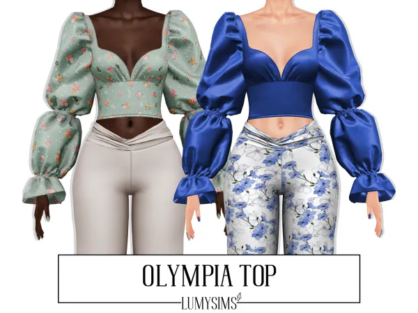 Alpha OLYMPIA TOP by lumysims - The Sims 4 Custom Content