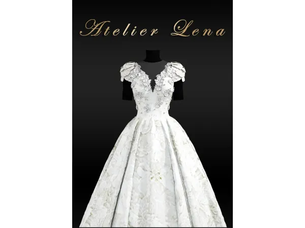 Alpha Blossom Dress by Atelier Lena - The Sims 4 Custom Content