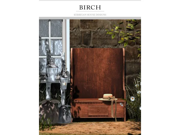 Alpha [KHD] Birch Set by Kerrigan House Designs - The Sims 4 Custom Content