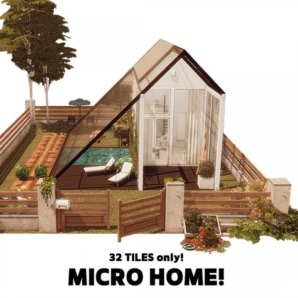 Maxis Match Micro home Loft l Newcrest Oak Alcove by simsfinds - The Sims 4 Custom Content