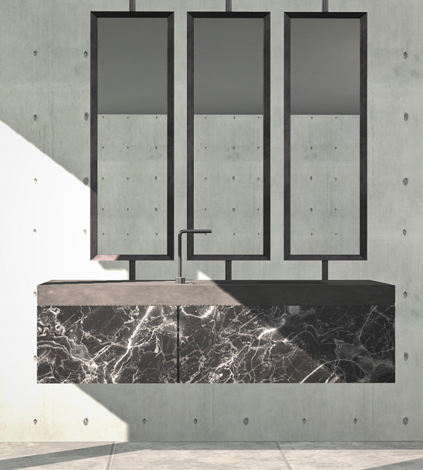 Alpha [KHD] N Team Sink Mirror by kerriganhouse - The Sims 4 Custom Content