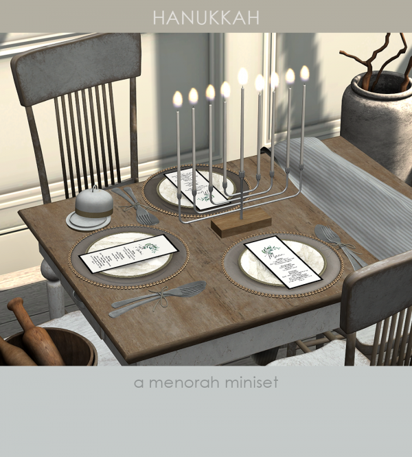 Alpha [KHD] Hanukkah Mini Set by kerriganhouse - The Sims 4 Custom Content
