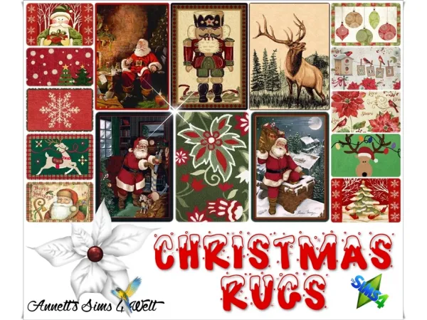 Mix Christmas Rugs by Annett's Sims 4 Welt ASW - The Sims 4 Custom Content