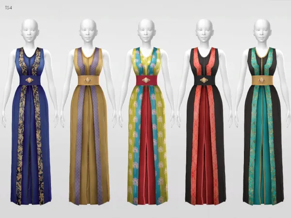 Maxis Match Evening Glam Dress 4 by elfdor - The Sims 4 Custom Content