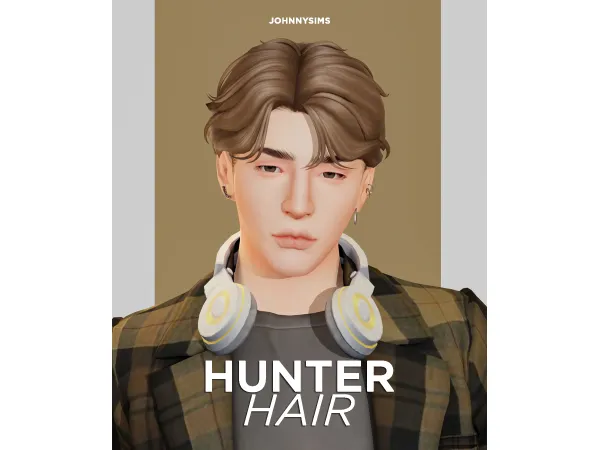 Maxis Match Hunter Hair by JohnnySims - The Sims 4 Custom Content