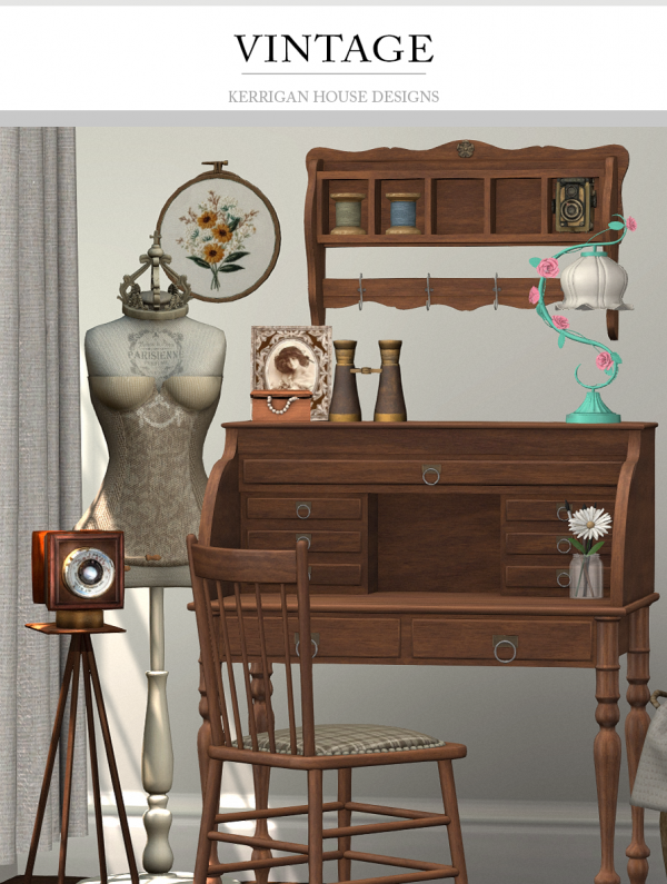 Alpha [KHD] Vintage Set by kerriganhouse - The Sims 4 Custom Content