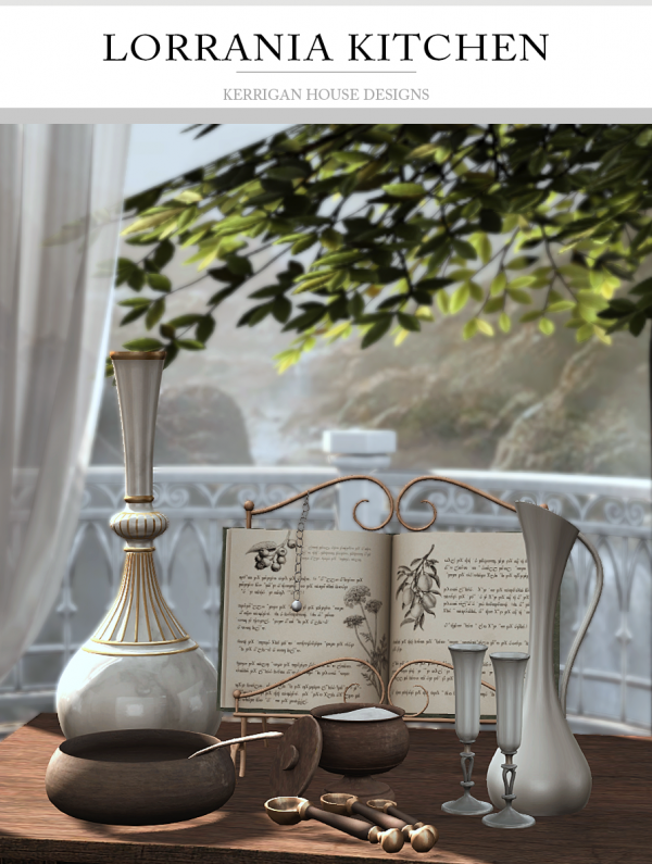 Alpha [KHD] Lorrania Kitchen Set by kerriganhouse - The Sims 4 Custom Content