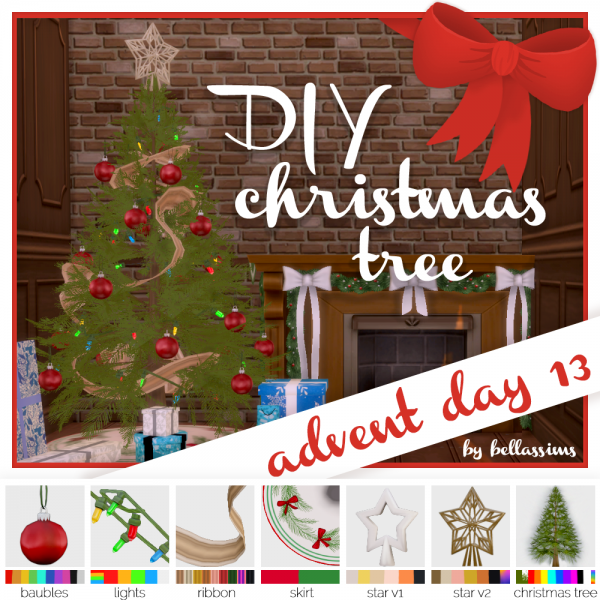 Maxis Match Advent Day 13 DIY Christmas Tree by simsfinds - The Sims 4 Custom Content