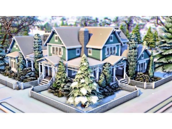 Maxis Match Huge Christmas Family Home - The Sims 4 Custom Content