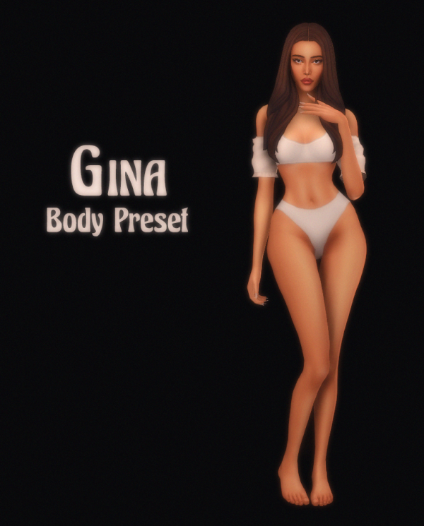 Mix Gina Body Preset by simsfinds - The Sims 4 Custom Content