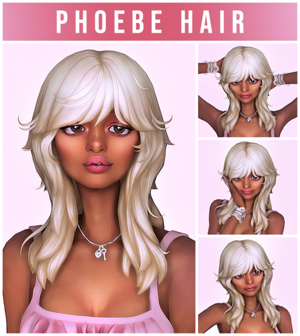 Maxis Match Phoebe Hair by simsfinds - The Sims 4 Custom Content