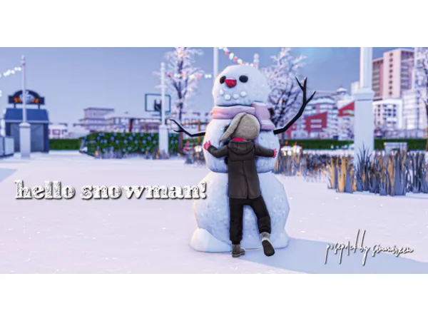 Maxis Match Hello snowman by simmireen - The Sims 4 Custom Content