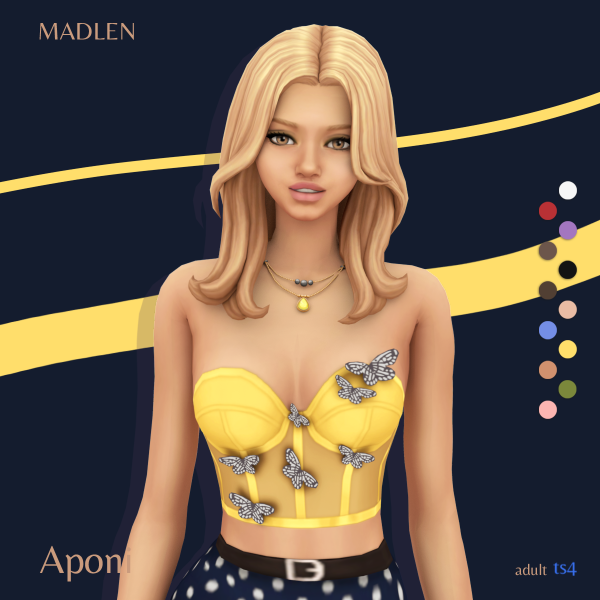 Alpha Aponi Corset by madlensims - The Sims 4 Custom Content