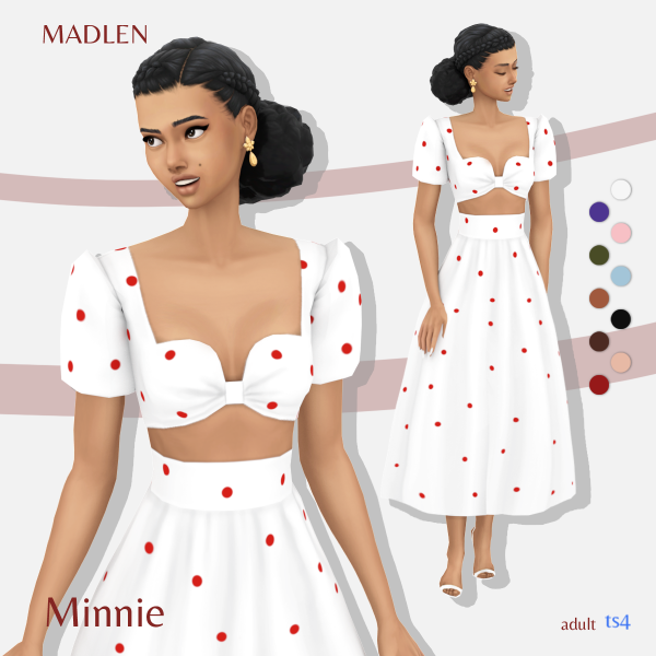 Maxis Match Minnie Outfit by madlensims - The Sims 4 Custom Content