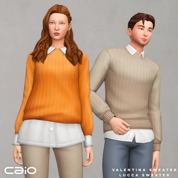 Maxis Match Velentina Luca Sweater by simsfinds - The Sims 4 Custom Content