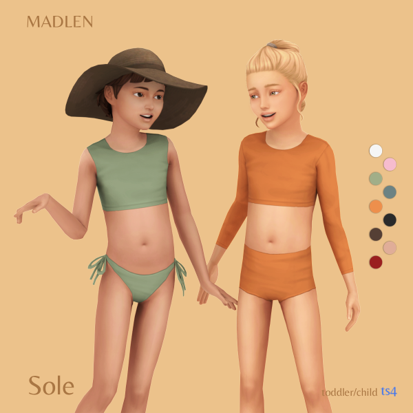 Maxis Match Sole Swimwear Pack by madlensims - The Sims 4 Custom Content