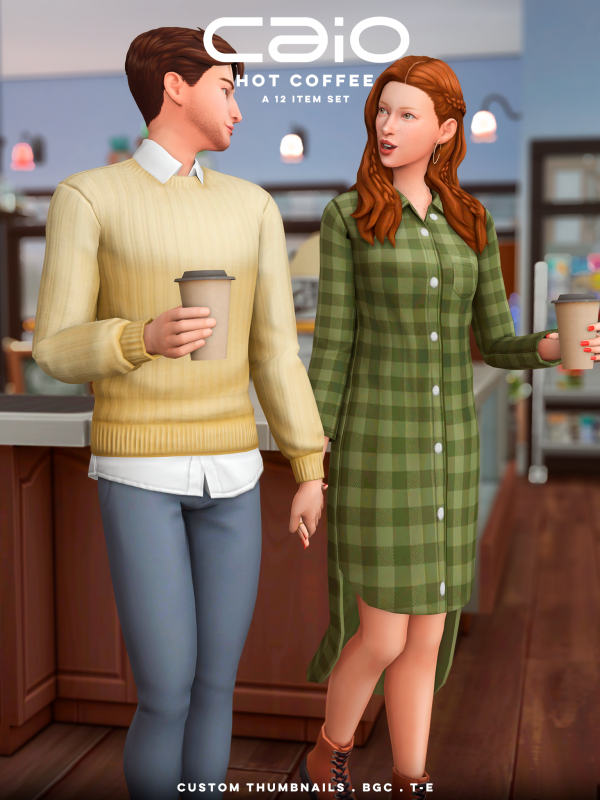 Maxis Match Hot Coffee A 12 item collection by simsfinds - The Sims 4 Custom Content
