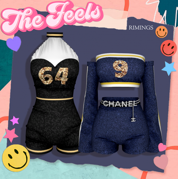 Alpha [RIMINGS] TWICE The Feels Cheerleader Uniform by simsfinds - The Sims 4 Custom Content