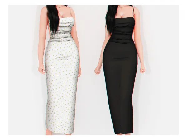 Alpha Aquamarine Dress - The Sims 4 Custom Content