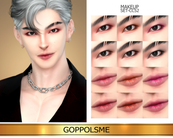 Alpha GOLD MAKEUP SET CC52 by simsfinds - The Sims 4 Custom Content