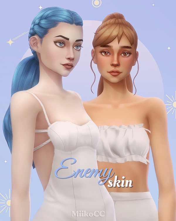 Maxis Match Enemy skin overlay (with body preset) by simsfinds - The Sims 4 Custom Content