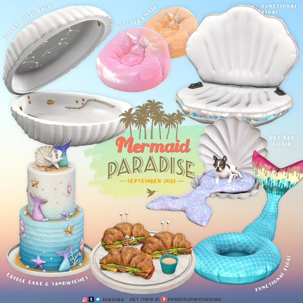 Alpha Mermaid Paradise Set by cowbuild - The Sims 4 Custom Content
